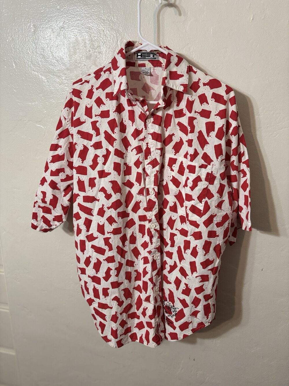 Extremely Rare Vintage Heet 100% Cotton Button Down Streetwear Hong Kong Skate